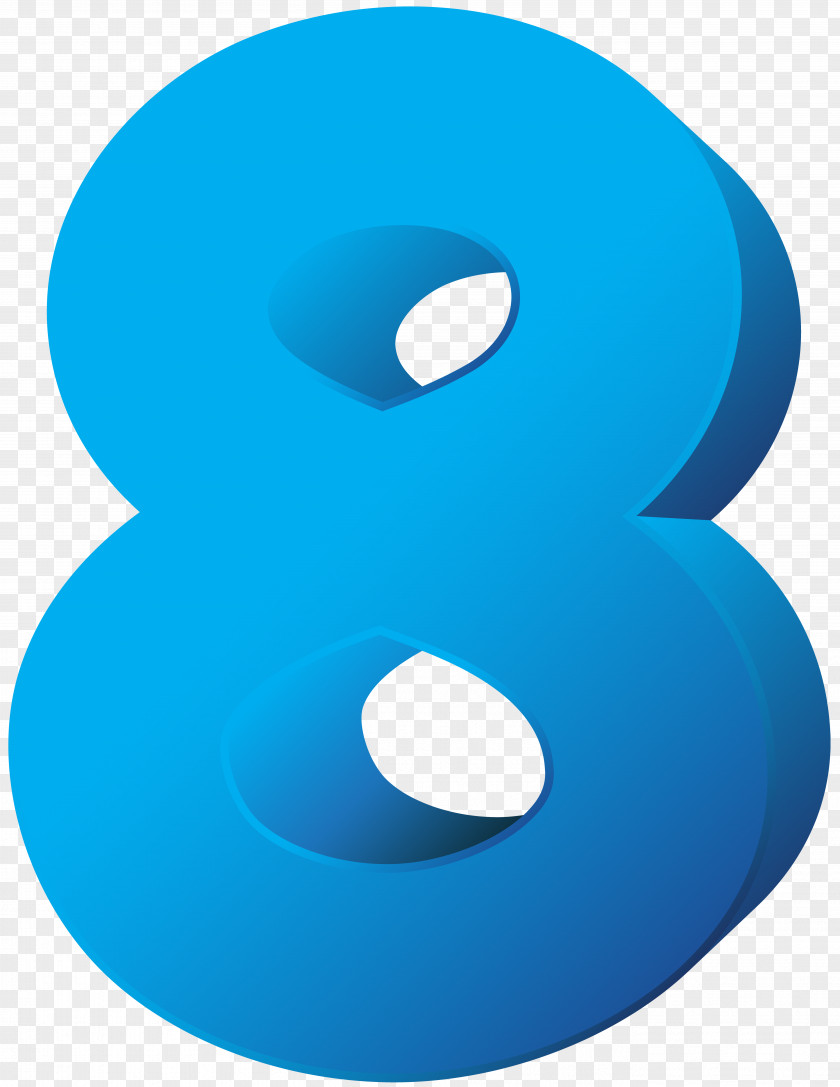 Blue Number Eight Transparent Clip Art Image File Formats Lossless Compression PNG
