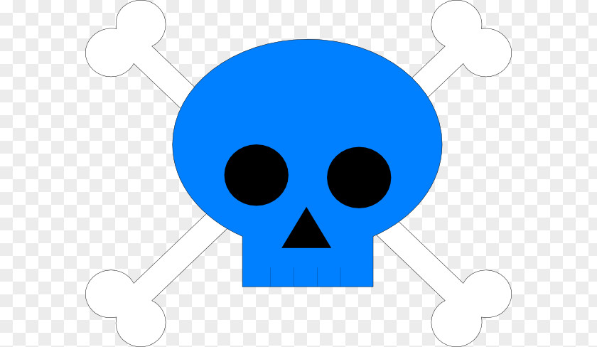 Blue Skull And Crossbones Clip Art PNG