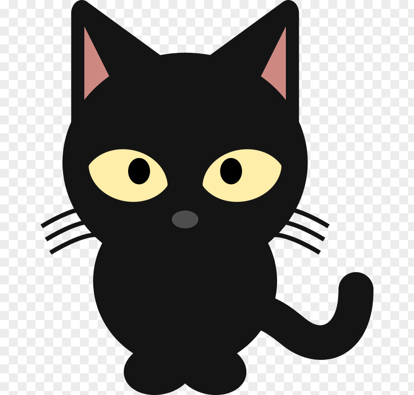 Kitten Black Cat Clip Art PNG