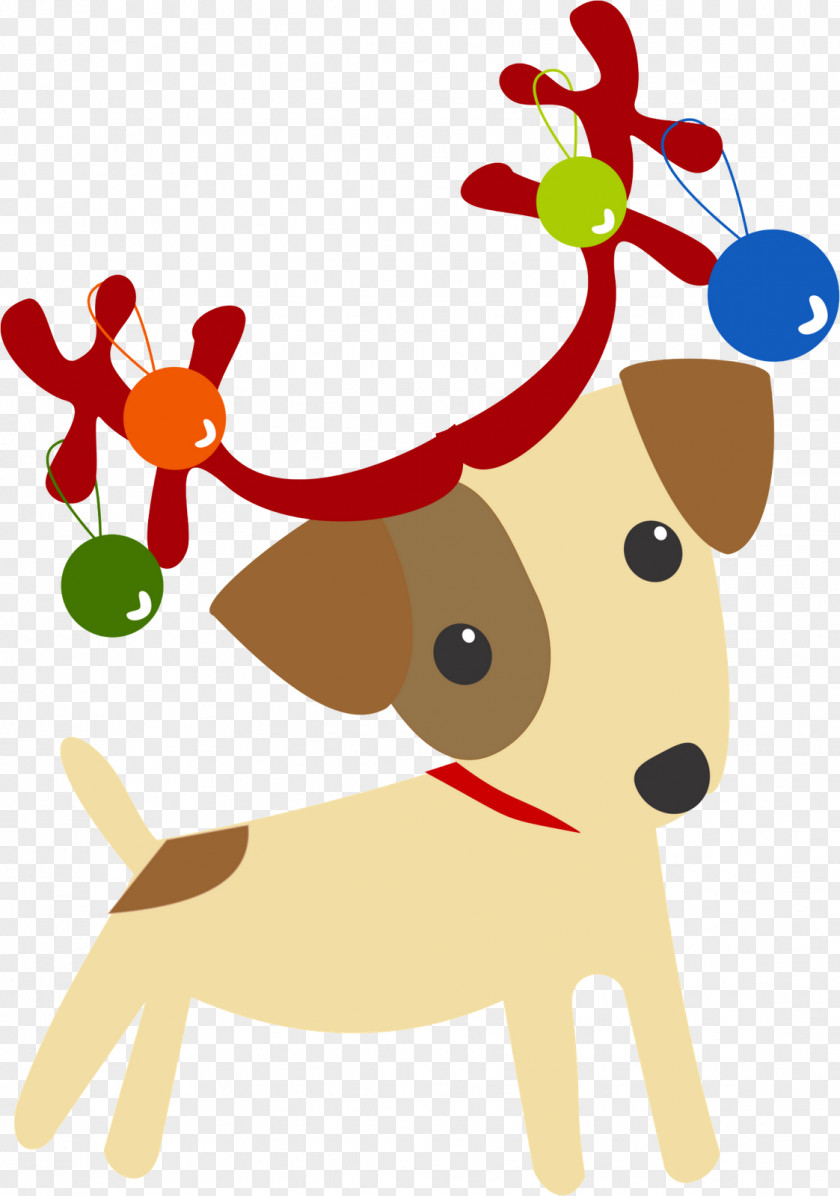 Reindeer Christmas Decoration Dog Clip Art PNG