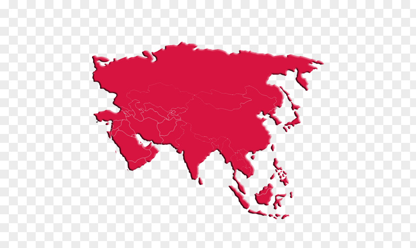 Asia World Map Blank PNG