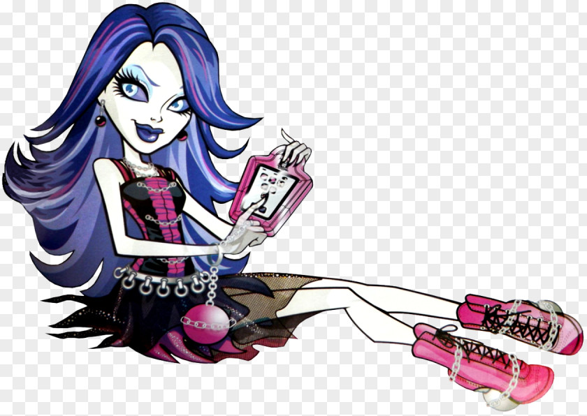 Doll Monster High Spectra Vondergeist Daughter Of A Ghost Enchantimals Barbie PNG