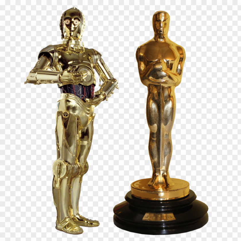 OSCAR AWARD C-3PO R2-D2 Anakin Skywalker Luke Star Wars Classic PNG