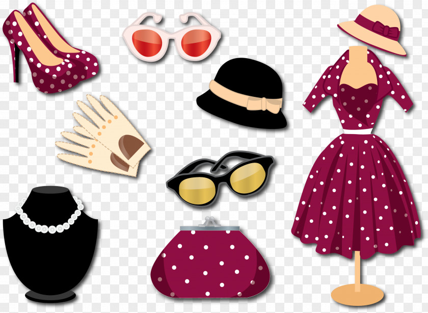 Vector Women With Clothing Woman Retro Style Fashion PNG