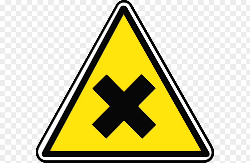 Hazard Traffic Sign Yellow Line Signage Triangle PNG