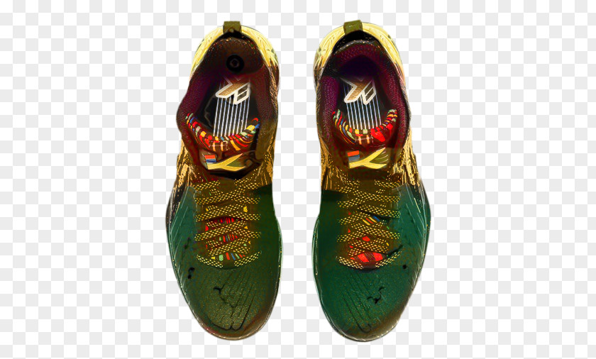 Magenta Athletic Shoe Golden Background PNG