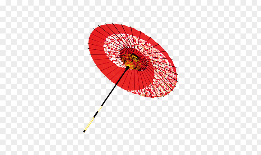 Red Chinese Wind Umbrella Download Typography PNG