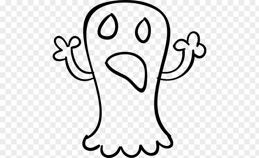 Ghost Hand Halloween Drawing PNG