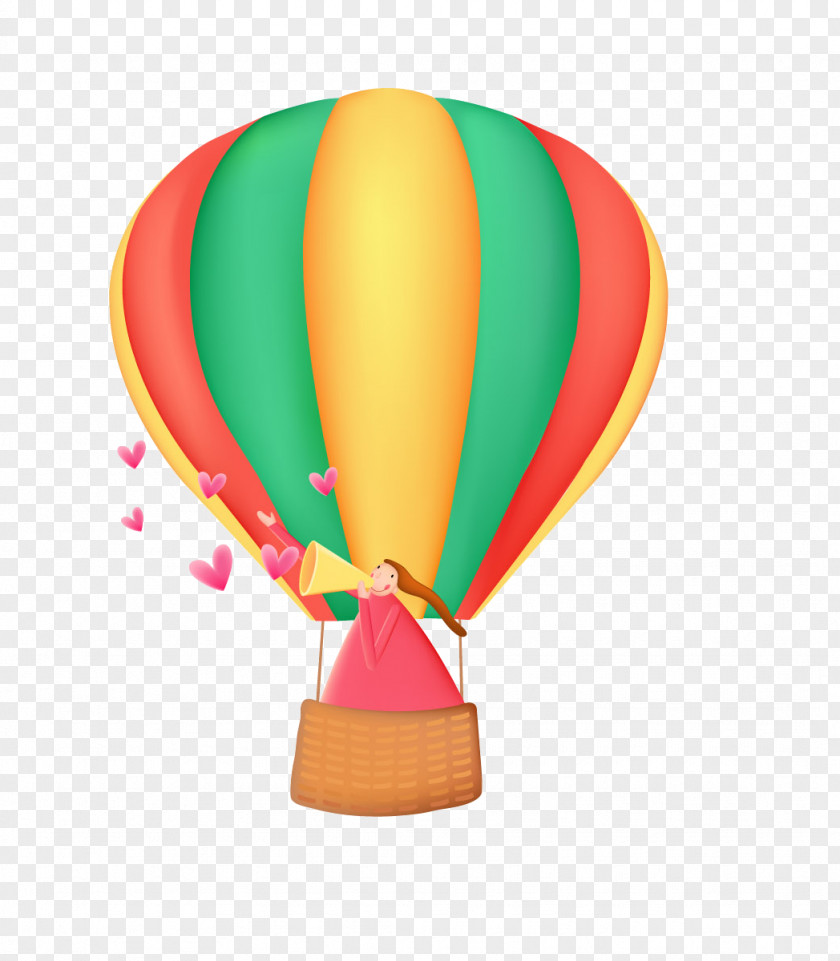 Cartoon Hot Air Balloon PNG