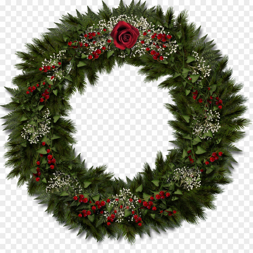 Garland Christmas Decoration Wreath Clip Art PNG