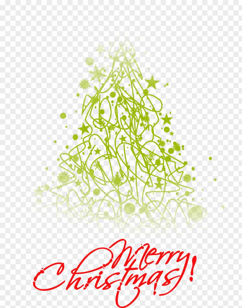 Creative Christmas Tree Illustration PNG