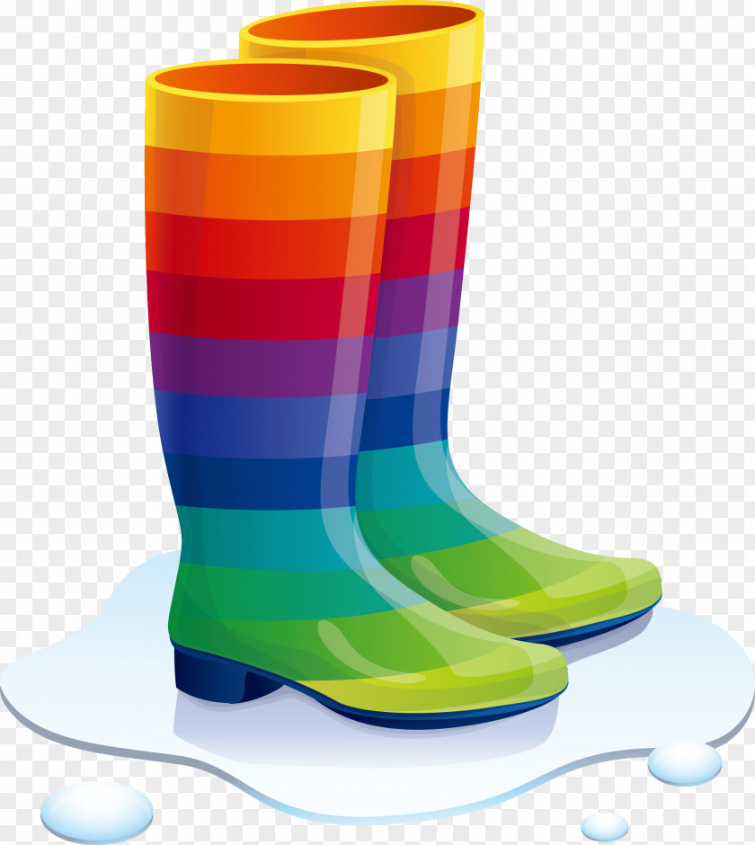Rainbow Boots Cartoon Vector Material Wellington Boot Stock Photography Clip Art PNG