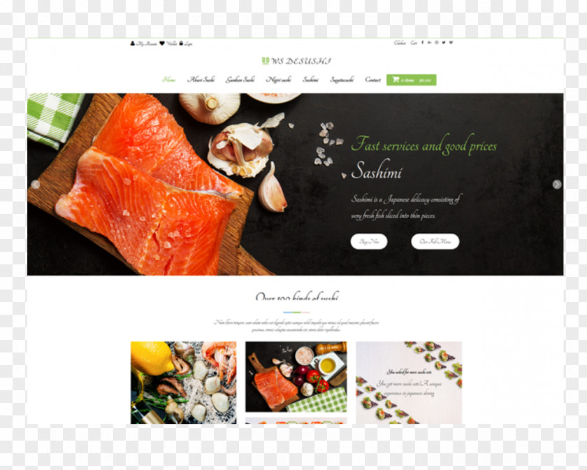 Sushi Handmade Lesson Responsive Web Design Asian Cuisine WooCommerce PNG