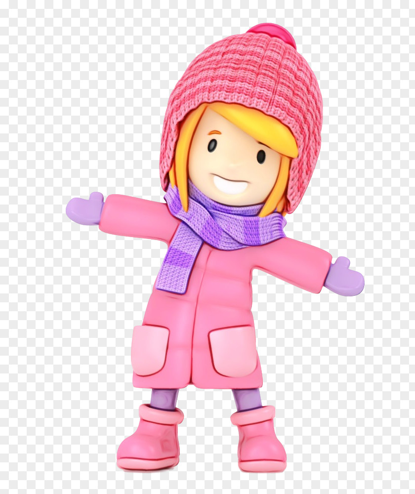 Toy Doll Cartoon Pink Action Figure PNG