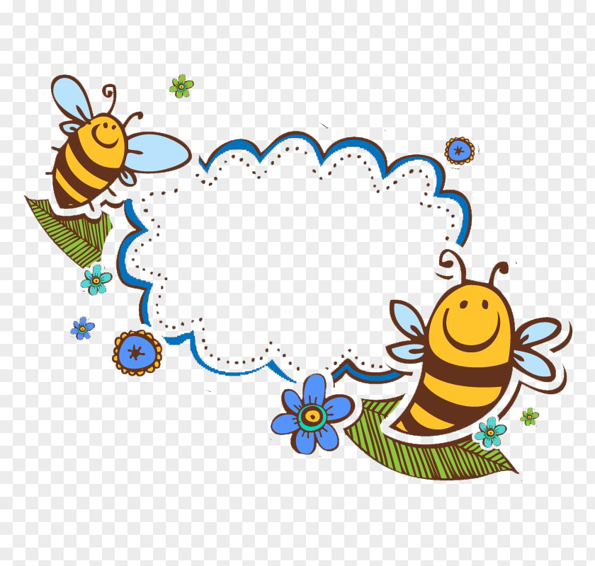 Bee Writing Box Download PNG