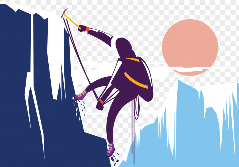 Climbing Tools Mountaineering Abseiling Illustration PNG