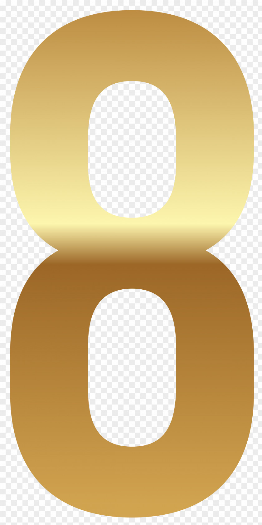 Golden Number Eight Clipart Image Yellow Circle PNG