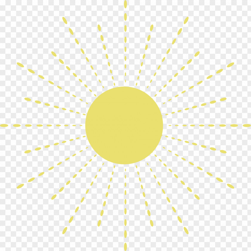 Hand Painted Sun Vector PNG