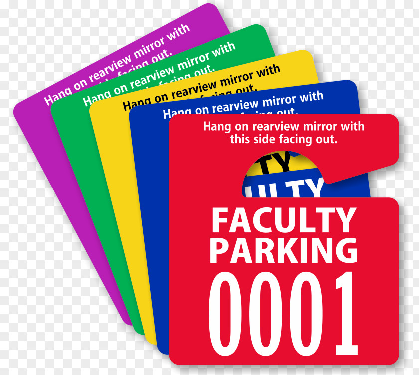 Hanging Tag Parking Decal Plastic Rear-view Mirror Vehicle PNG