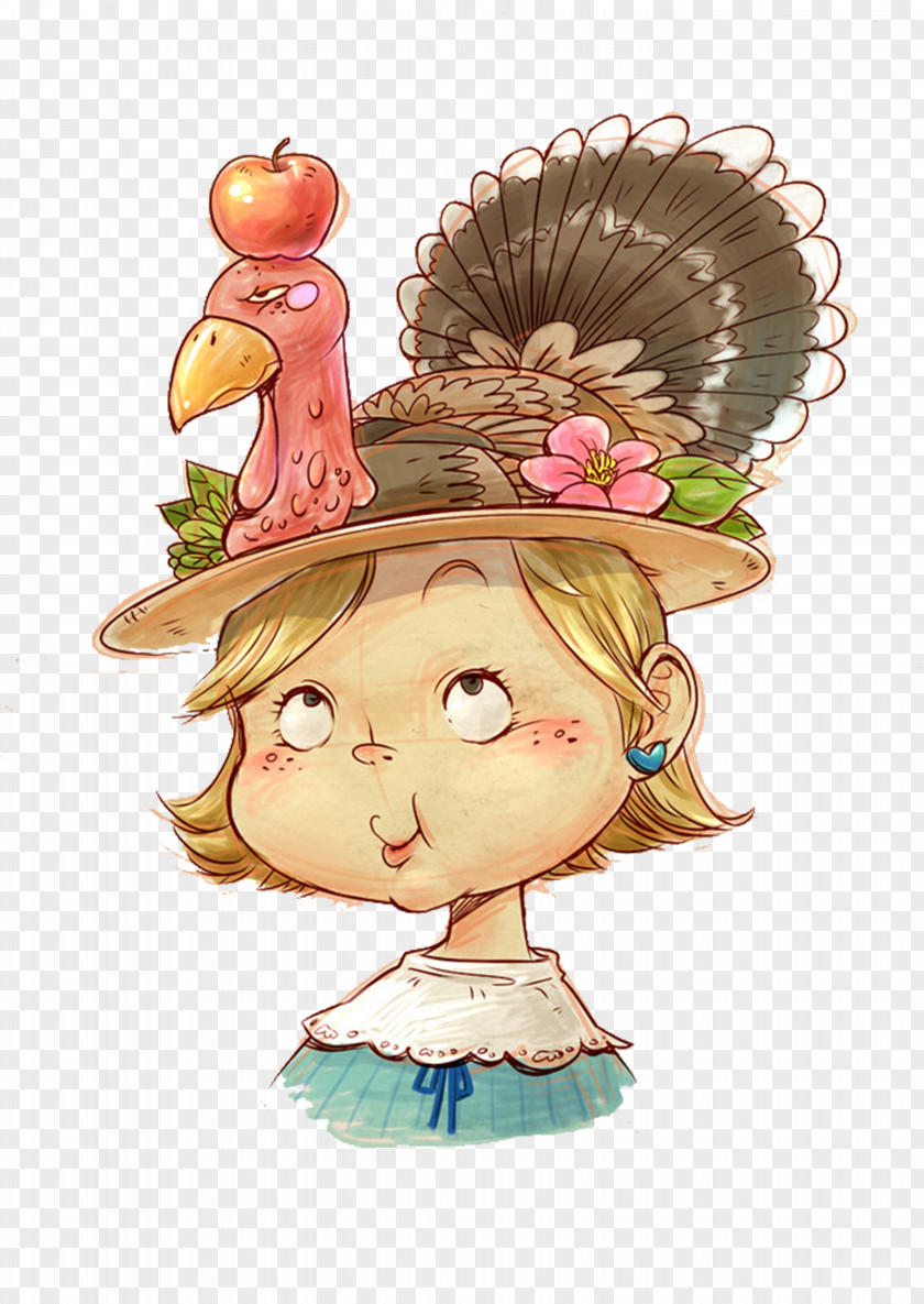 Turkey Hat Thanksgiving Cartoon Illustrator Illustration PNG