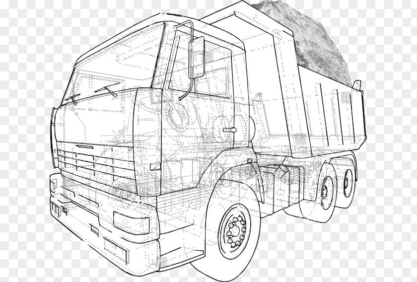 Car 3D Computer Graphics Truck Sketch PNG