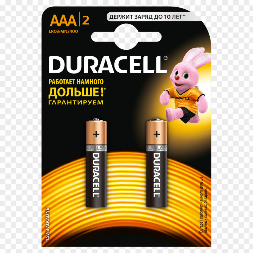 Duracell AAA Battery Electric Nine-volt PNG