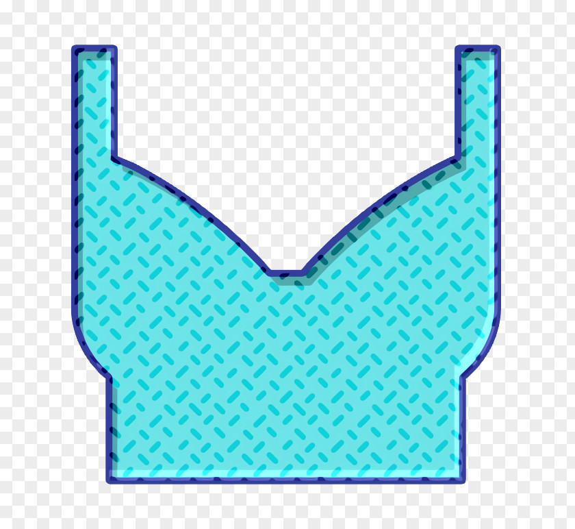 Teal Turquoise Bra Icon Clothing Crop PNG