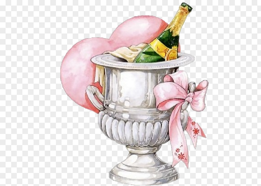 Happy Anniversary Romantic Champagne Wine Glass Party Clip Art PNG