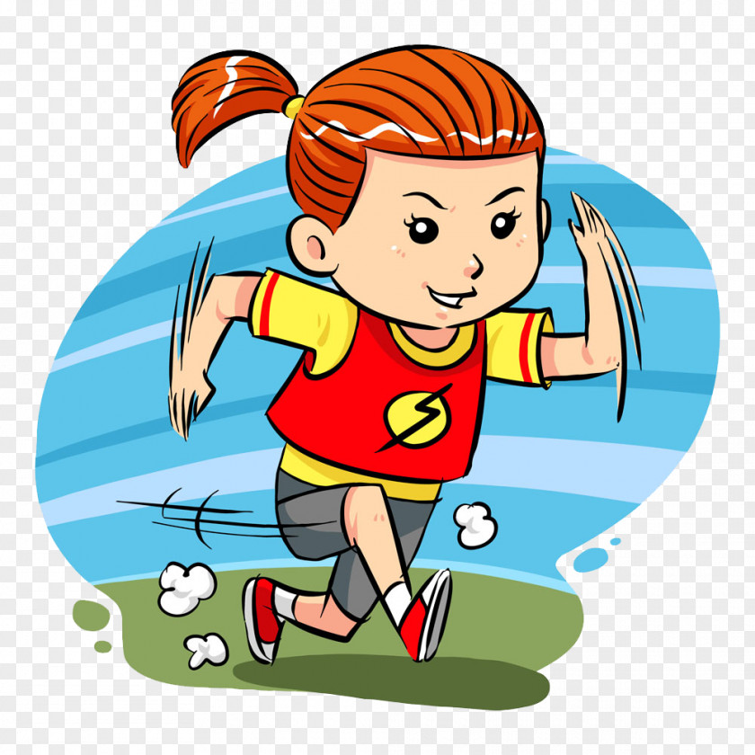 Running Cartoon PNG , girl clipart PNG