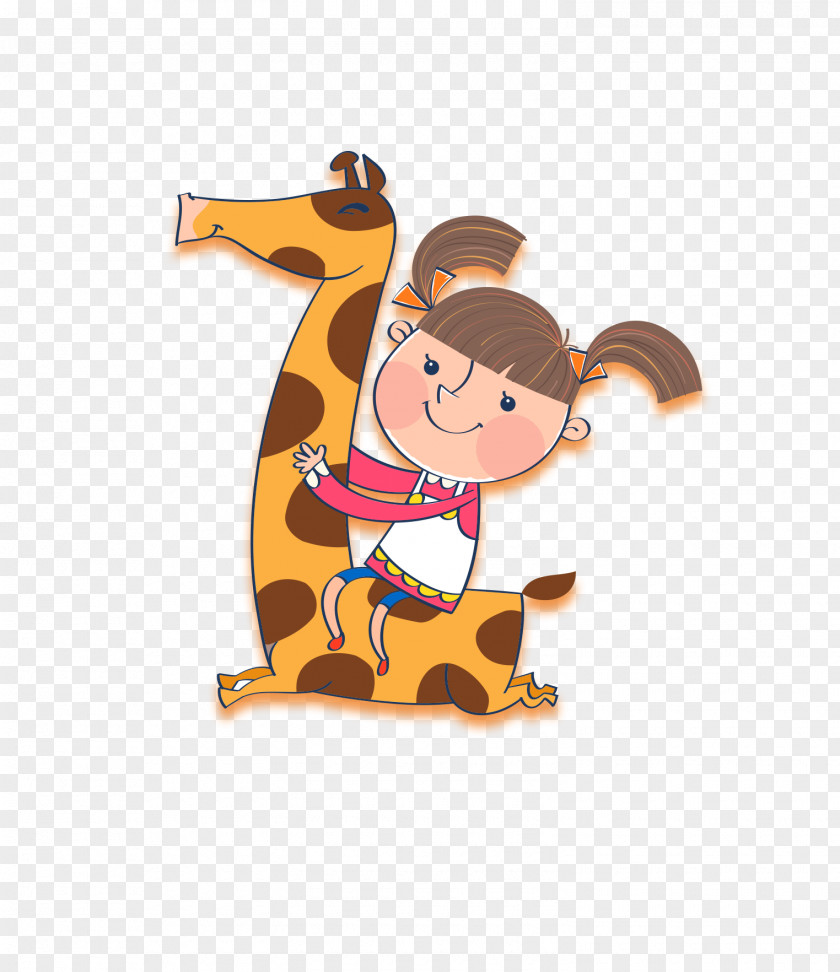 Cartoon Children Northern Giraffe Drawing PNG