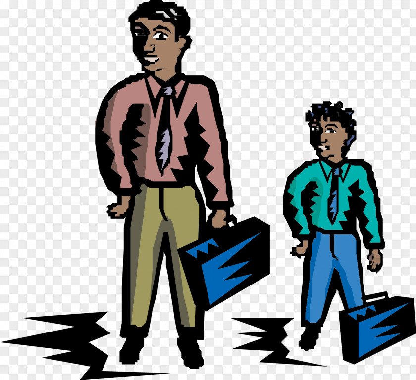 Hand-painted White-collar Men From Work Worker Drawing Cartoon PNG