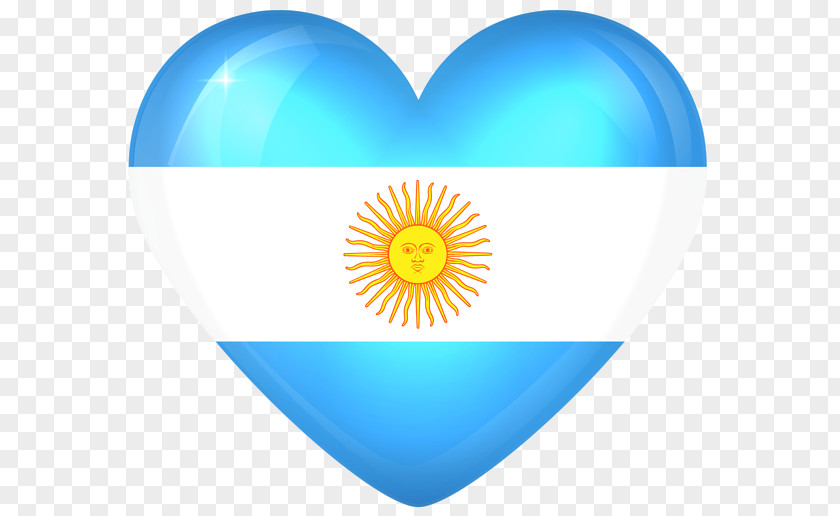 Argentina Flag Heart PNG