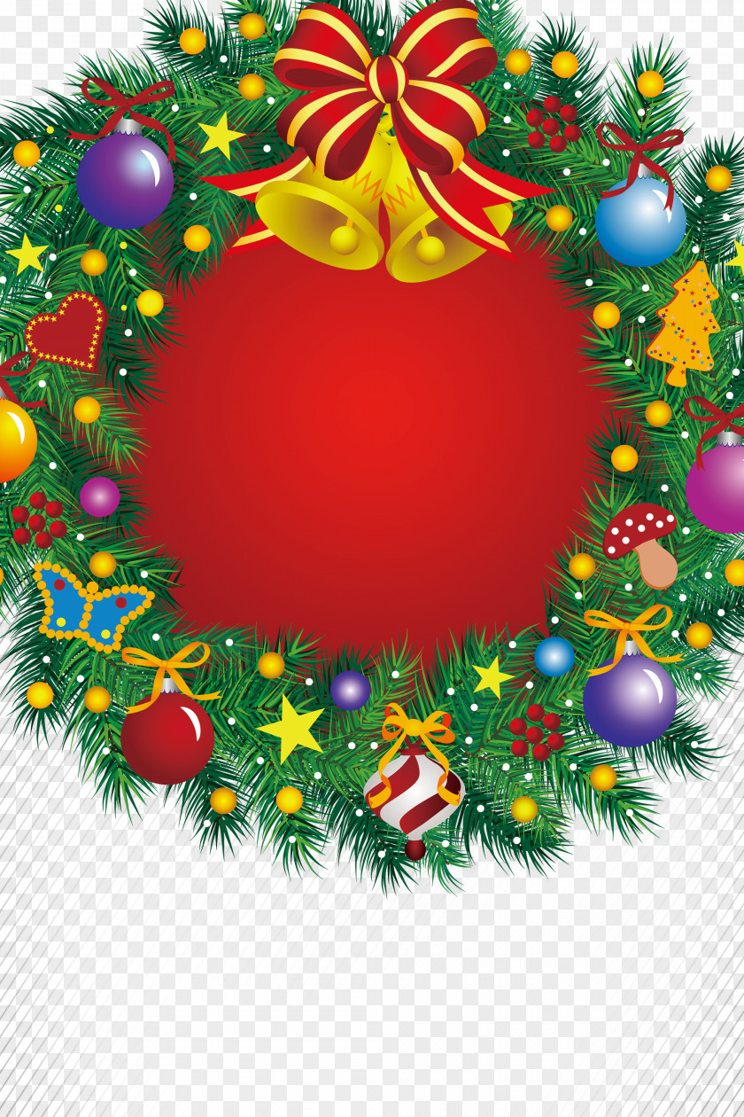 Creative Christmas Wreath Clip Art PNG