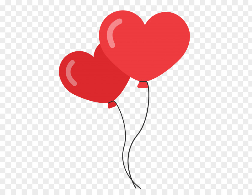 Romantic Balloon Heart Clip Art PNG