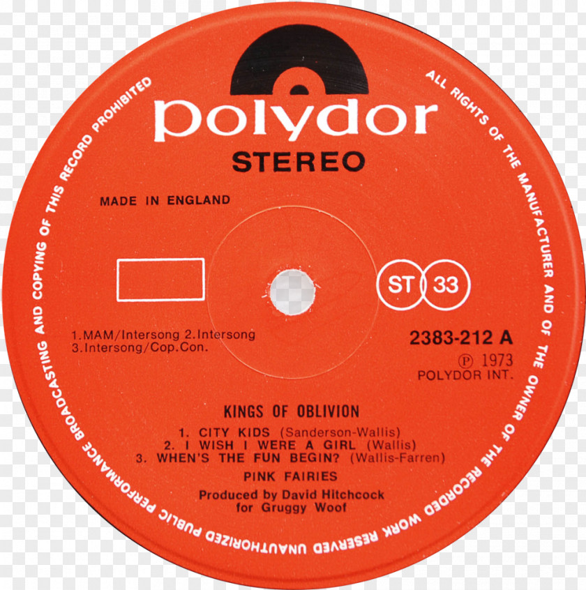 Label Pink Polydor Records Phonograph Record LP Album Shop PNG