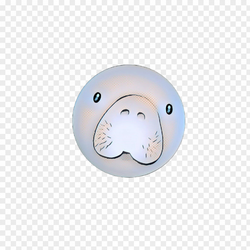 Manatee Button Retro Background PNG