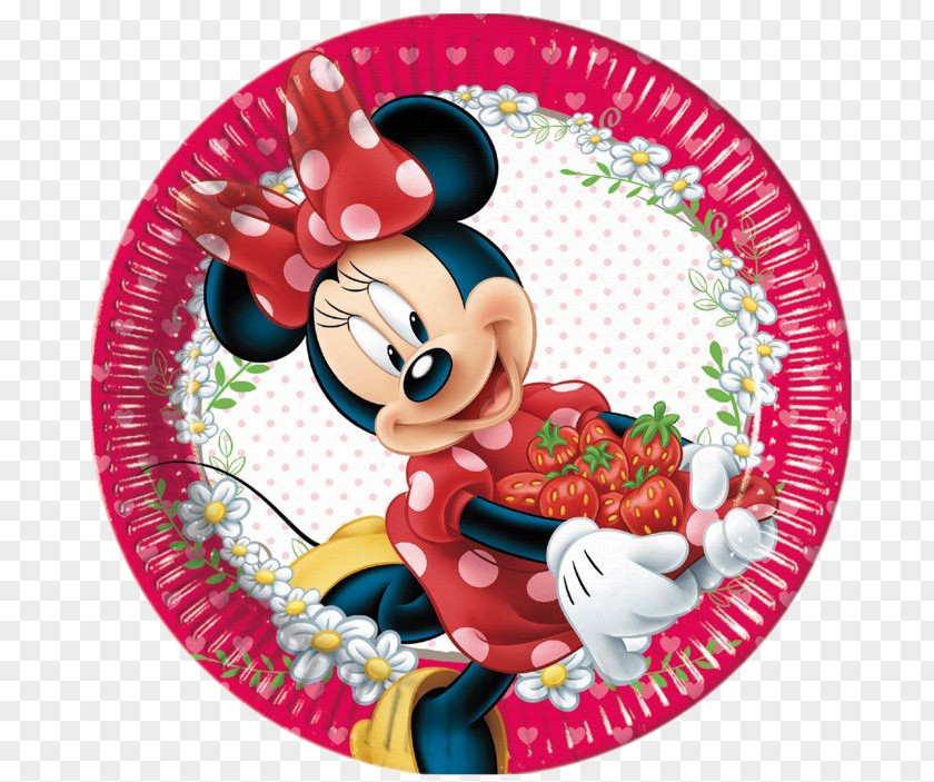 Minnie Mouse Party And Petals Birthday Paper PNG