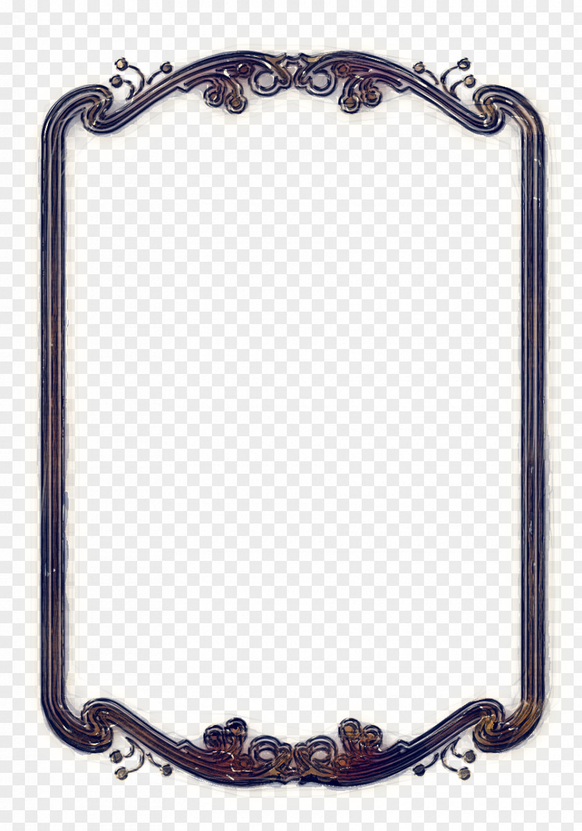 Rectangle Mirror Floral Background Frame PNG