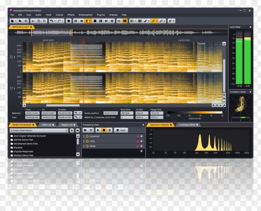 Reflectors Audio Editing Software Computer Sound Editor Digital Workstation PNG