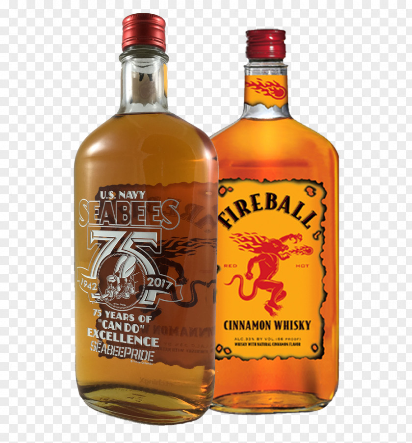 Fireball Cinnamon Whisky Distilled Beverage Bourbon Whiskey Canadian PNG