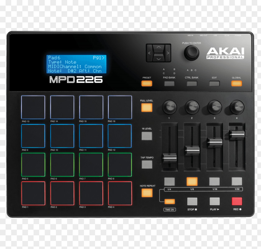 Musical Instruments Akai MPD226 MIDI Controllers MPC PNG