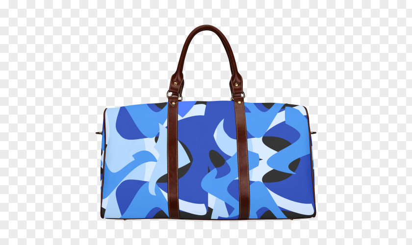 Blue Abstract Pattern Tote Bag Adventure Travel Baggage PNG