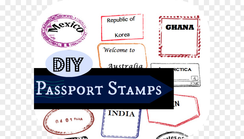 Passport Stamp Template Australian Clip Art PNG