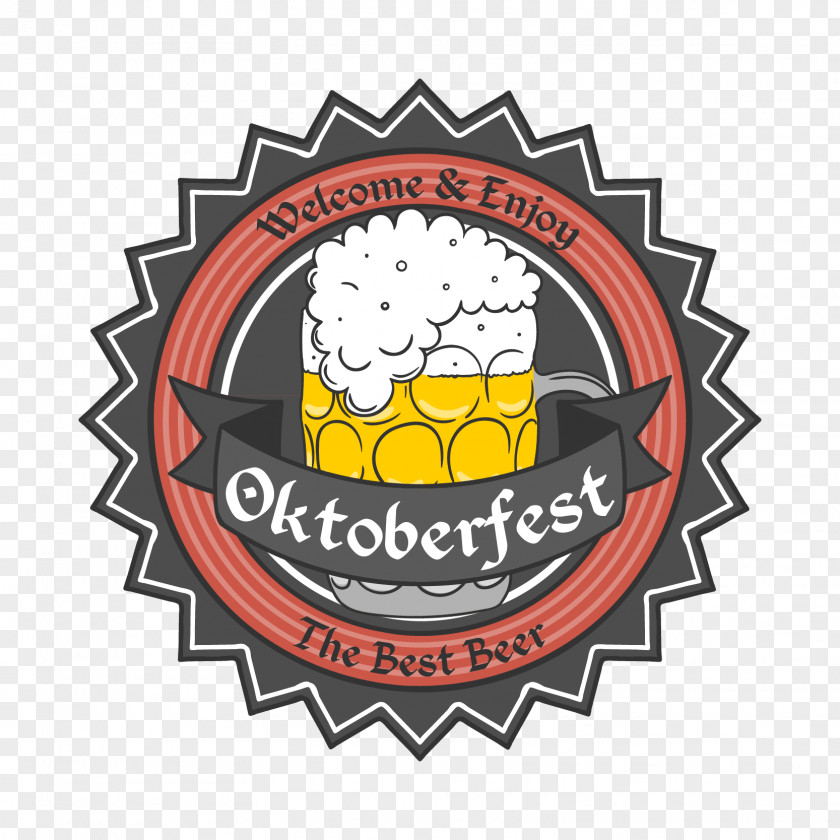 Vintage Background Oktoberfest Beer Badge Munich Logo PNG