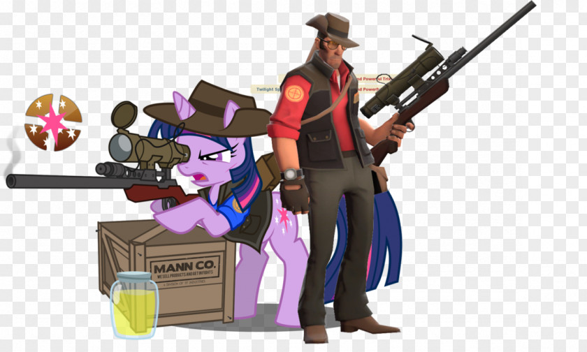 Aussie Cartoon Twilight Sparkle Team Fortress 2 Sniper Applejack Pony PNG