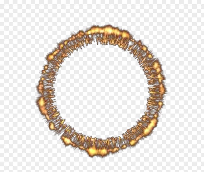 Golden Aperture Burning Ring Light Gold PNG