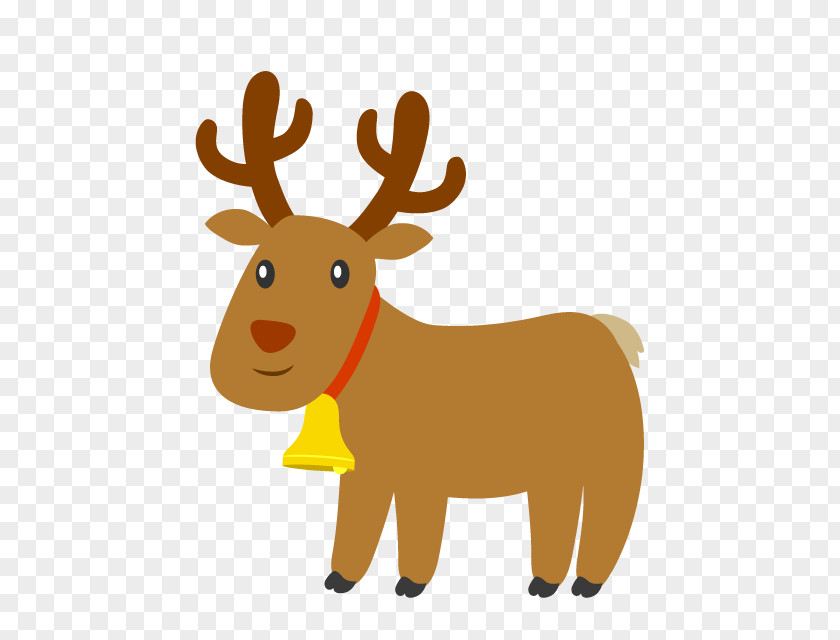 Golden Christmas Deer Reindeer Clip Art Santa Claus Illustration PNG