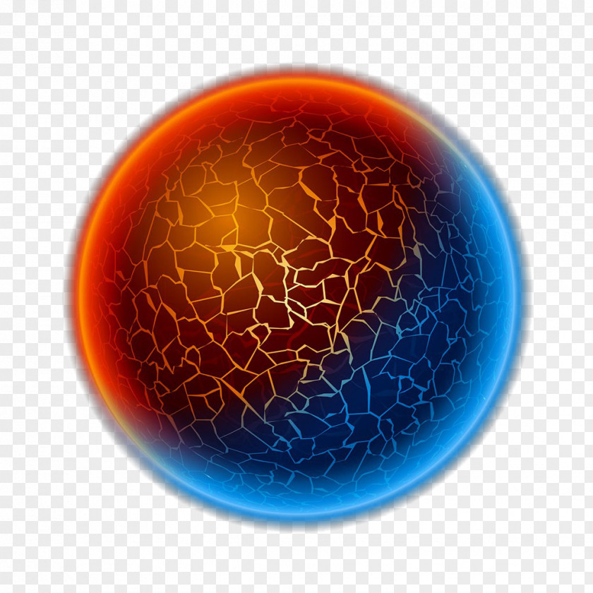 Ice And Fire Balls Planet Clip Art PNG