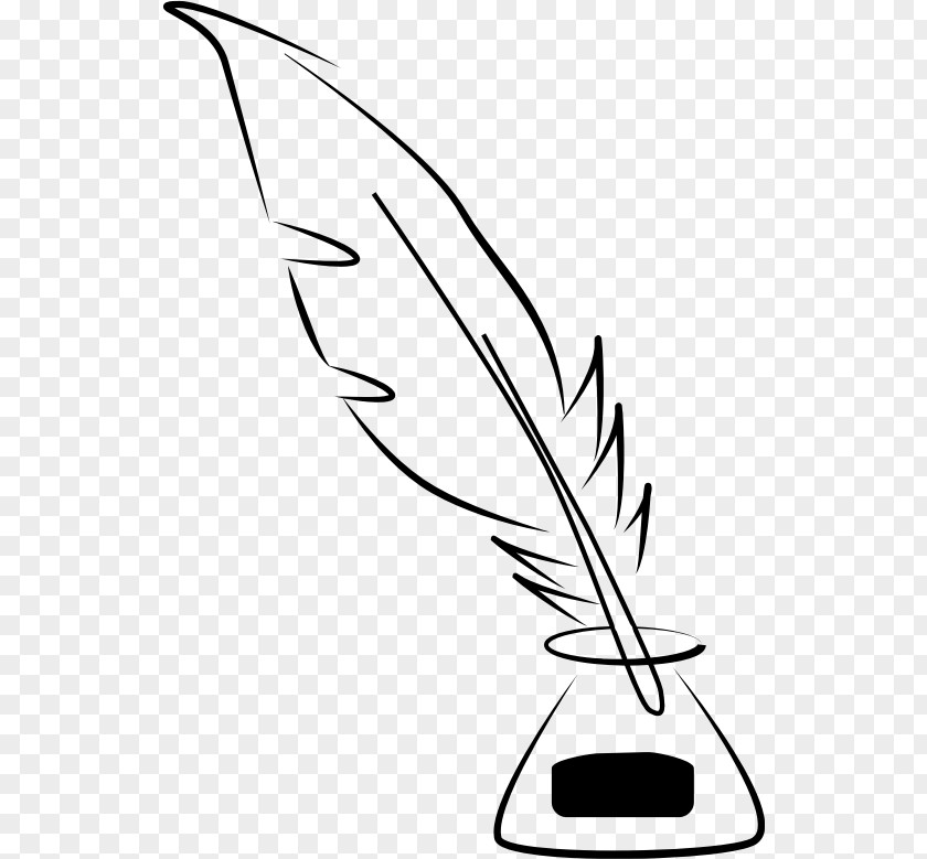 Ink Line Material Quill Inkwell Paper Clip Art PNG