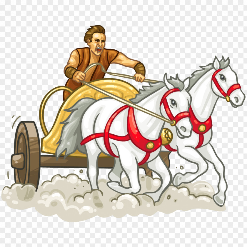 Roman Chariot Racing Horse Clip Art PNG